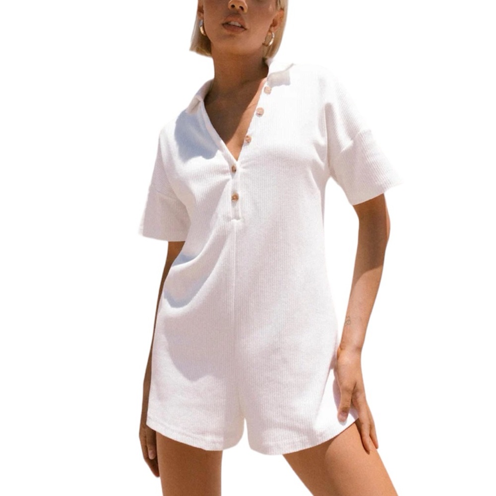 Princess Polly KEGAN ROMPER WHITE Size 6 NWT